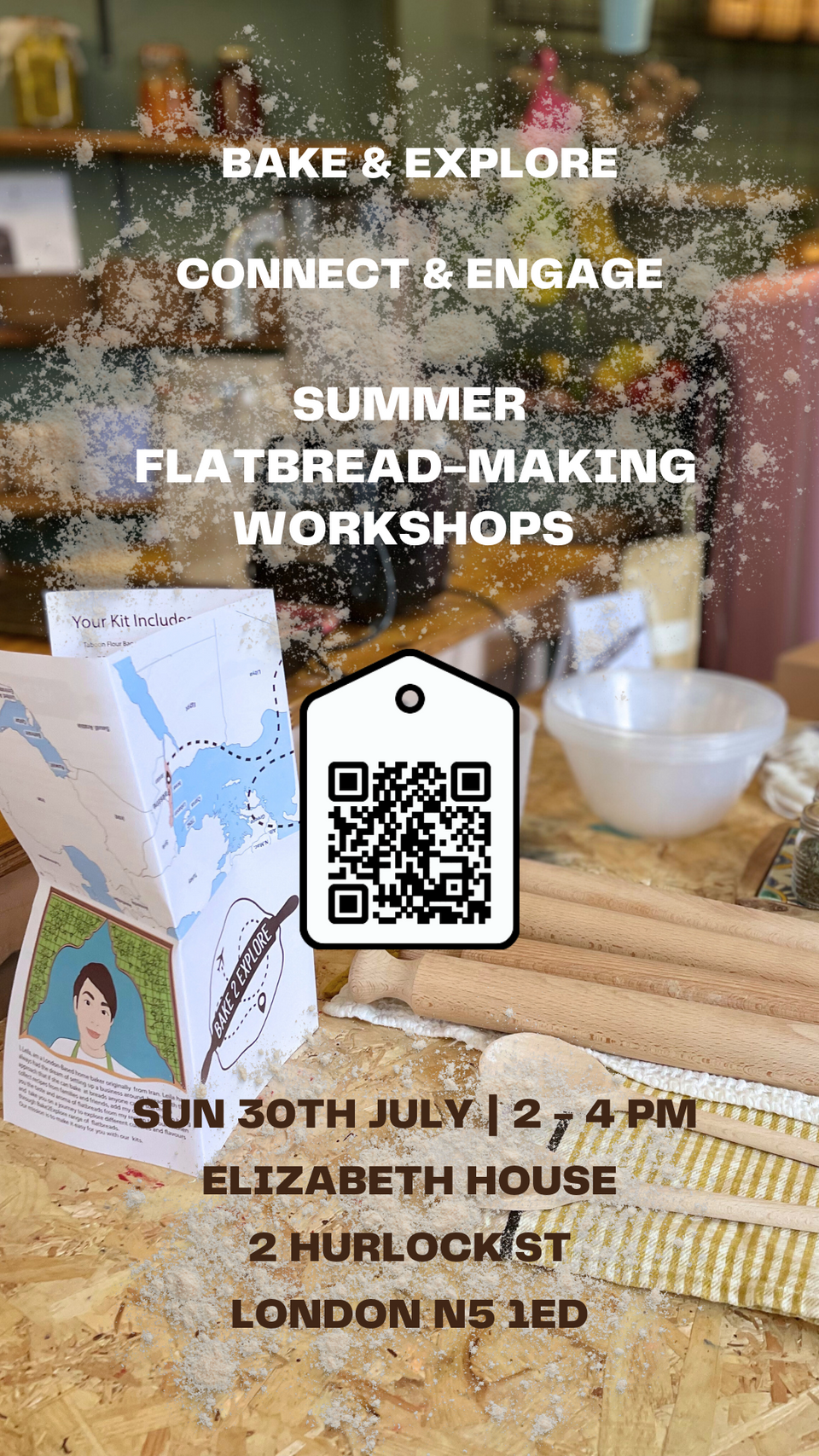 Flatbread Making Workshop, with simple recipes , summer activities for kids